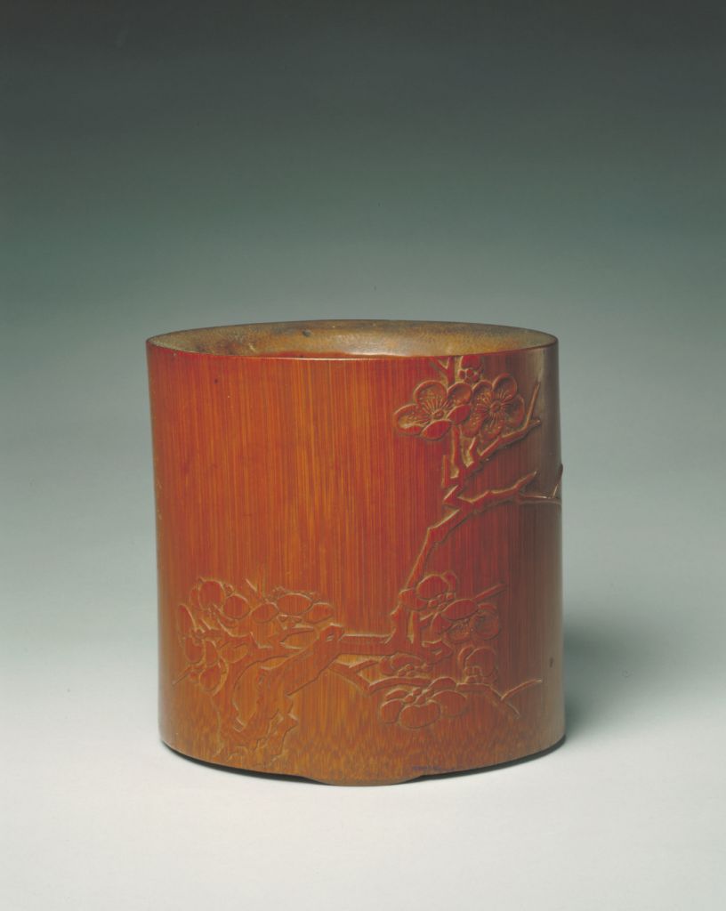 图片[1]-Bamboo carved plum blossom pen holder-China Archive